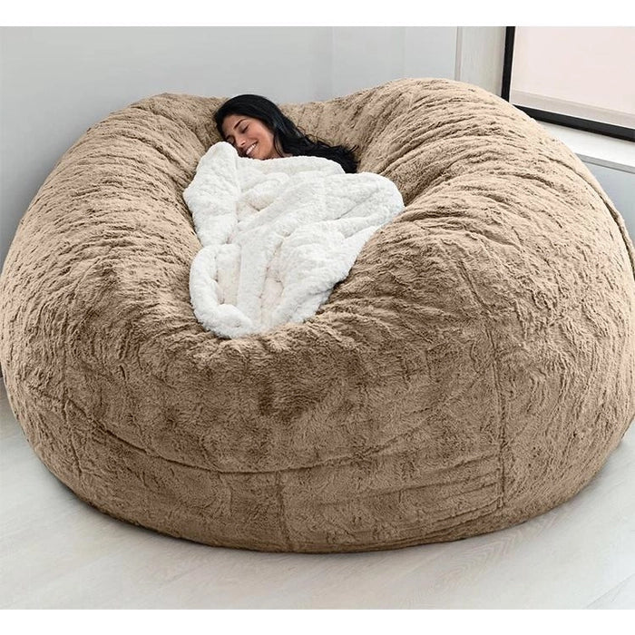 Bean Bag Chair Washable Ultra Soft PV Fur Lounger Couch