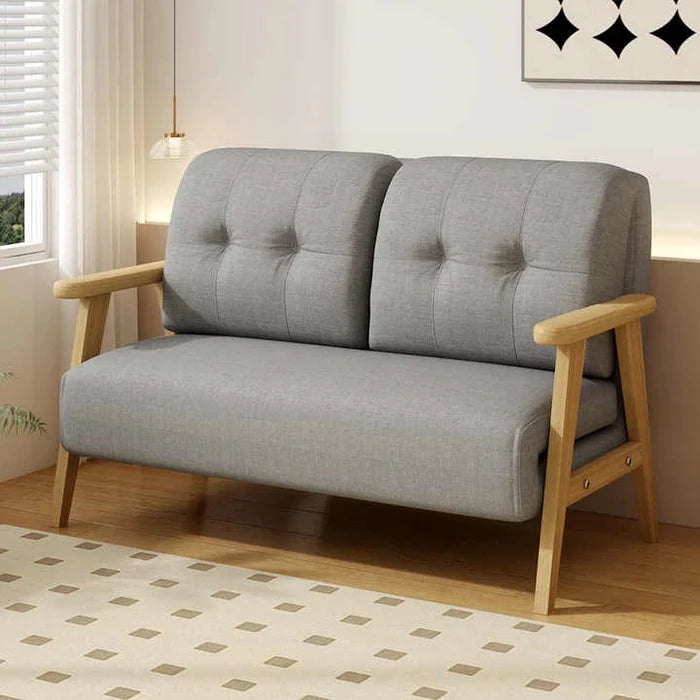 Folding Sofa Bed Space Saving Apartment New Style Single Lunch Bed Balcony Multifunctional Loveseat Sofa Bed with Wood Frame