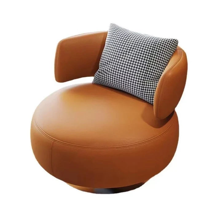 Silicone Leather Swivel Accent Chair