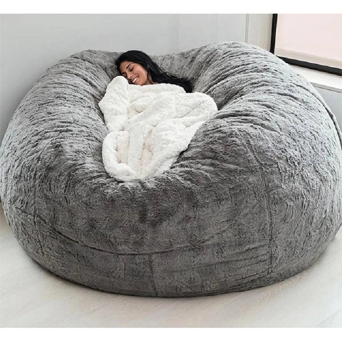 Bean Bag Chair Washable Ultra Soft PV Fur Lounger Couch