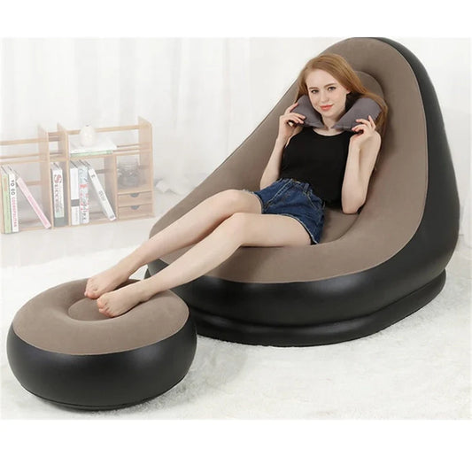 Footrest and Cushion for Adults, Kids &amp; Teen with Filled Beans Ultra Soft Leatherette Bean Bag Chair for Comfortable and Cozy Seating