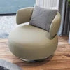 Silicone Leather Swivel Accent Chair