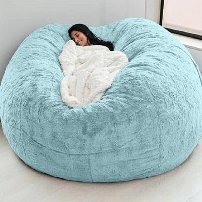 Bean Bag Chair Washable Ultra Soft PV Fur Lounger Couch